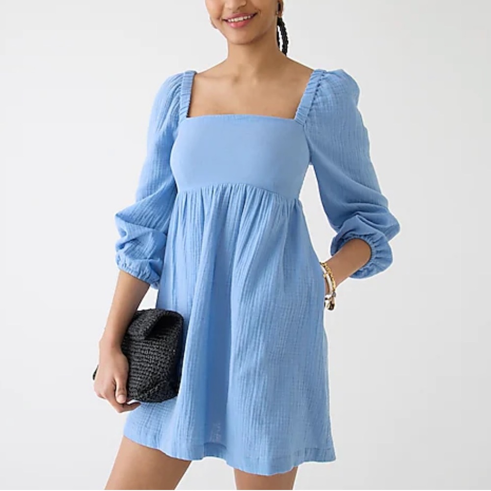 J.Crew Squareneck Soft Gauze Dress